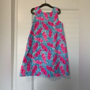 Tommy Bahama Girls Blue and Pink Seahorse Dress Size 7 NWOT